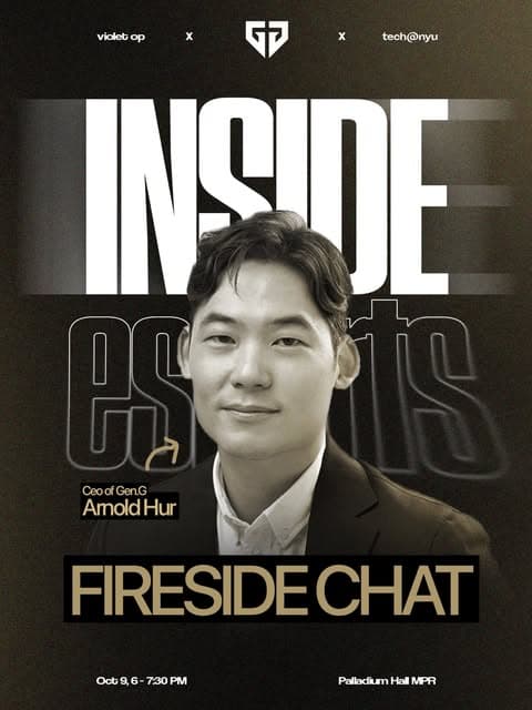 Inside Esports: fireside chat with Gen.G CEO Arnold Hur event poster