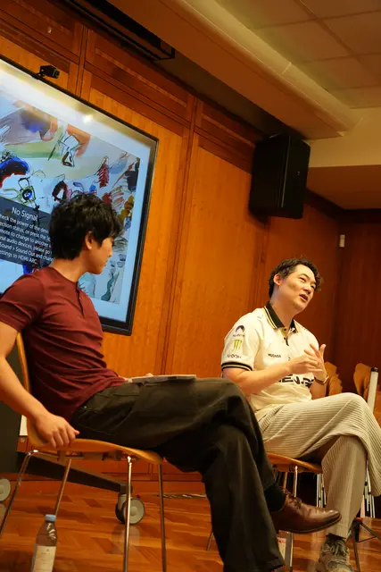 Arnold Hur and the moderator on stage at the Gen.G fireside chat