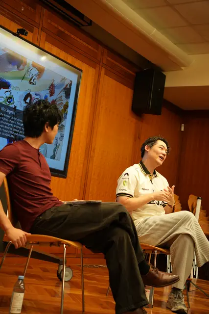 Arnold Hur and the moderator on stage at the Gen.G fireside chat