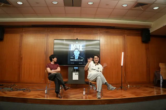 Arnold Hur and the moderator on stage at the Gen.G fireside chat