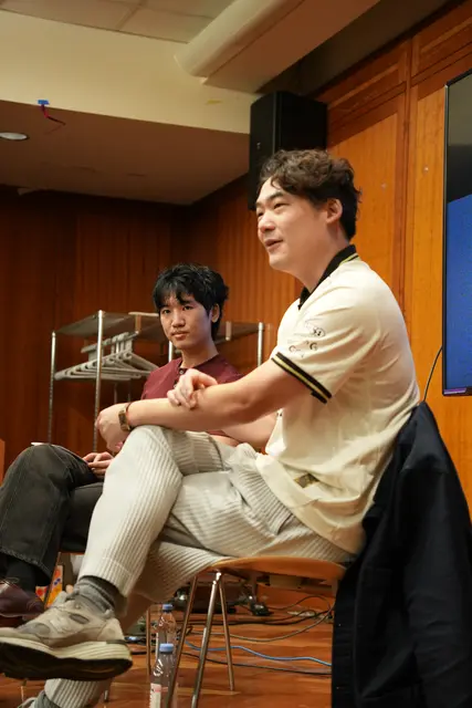 Arnold Hur and the moderator on stage at the Gen.G fireside chat